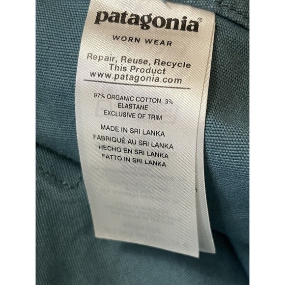 Patagonia Women’s Shorts Size 12 Organic Cotton Green Tate Utility - Picture 8 of 11